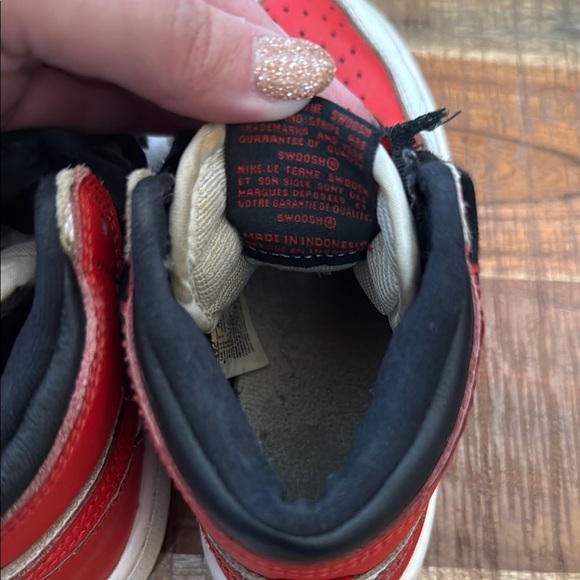 Nike Air Jordan Red and White Sneakers Classic Design, Size 12C - Picture 7 of 9